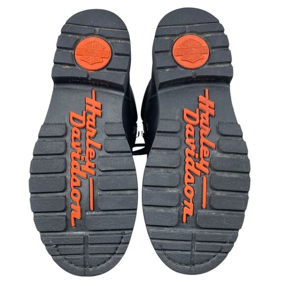 Harley Davidson Women’s Dipstick Black Leather Moto Biker Boots Size US 8 - Picture 9 of 11